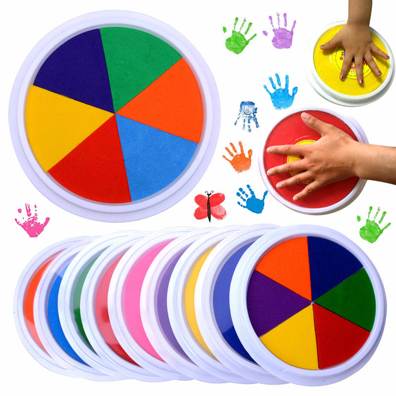 24-color Finger Paint Pad For Children With Washable Pigment/ink And Ink Pad  (for Hand Print)