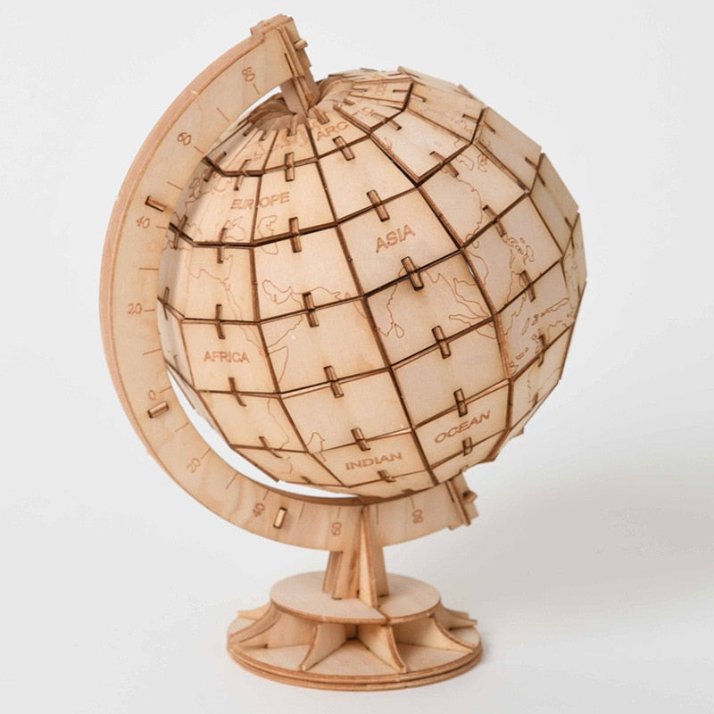3D Wooden Globe- Puzzle – Essence Toddler