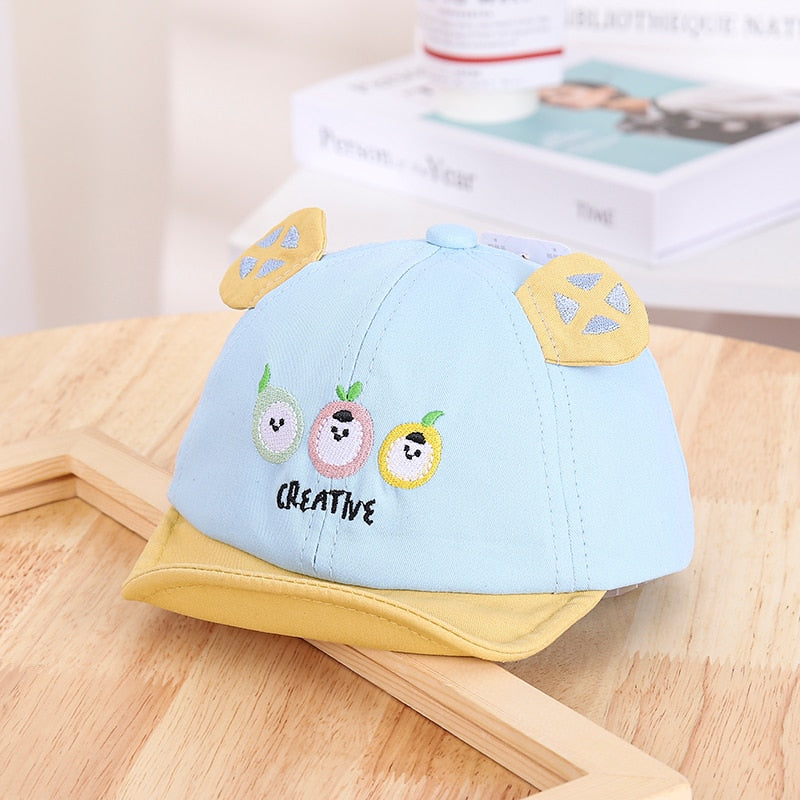 Spring Autumn Cartoon Bear Baby Baseball Cap Baby Boy Girl Adjustable Snapback Caps Hip Hop Baby Hats Newborn Infant Sun Caps