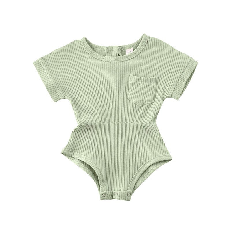 Summer Boys Baby Clothing Jumpsuit Newborn Romper Baby Boys Girls Short Sleeve Clothes infant roupas Baby Ribbed Knitted Rompers