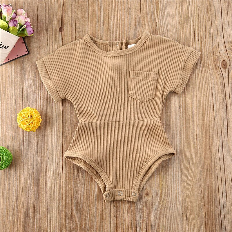 Summer Boys Baby Clothing Jumpsuit Newborn Romper Baby Boys Girls Short Sleeve Clothes infant roupas Baby Ribbed Knitted Rompers