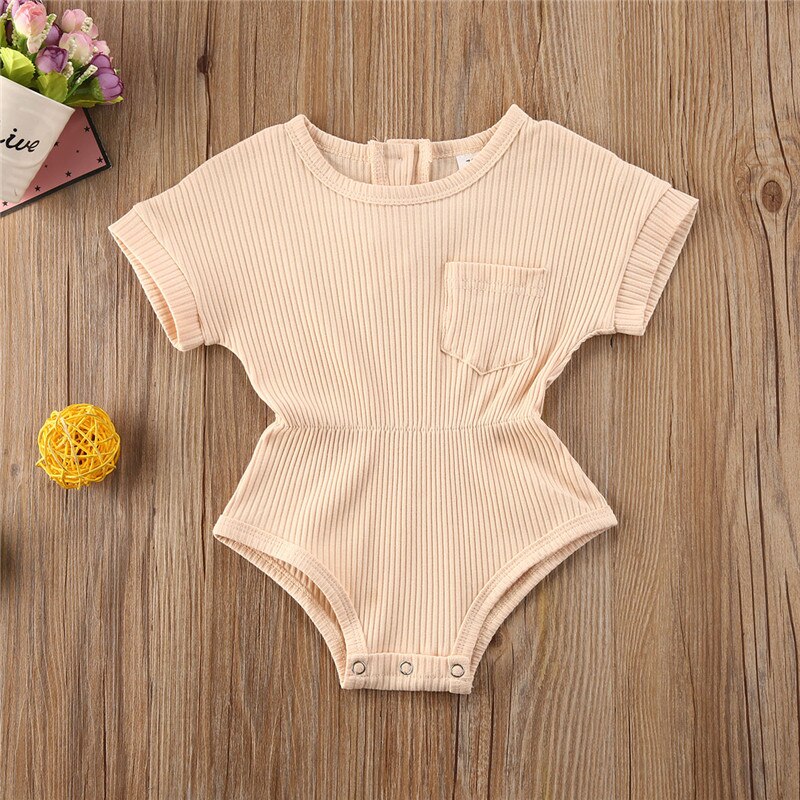 Summer Boys Baby Clothing Jumpsuit Newborn Romper Baby Boys Girls Short Sleeve Clothes infant roupas Baby Ribbed Knitted Rompers