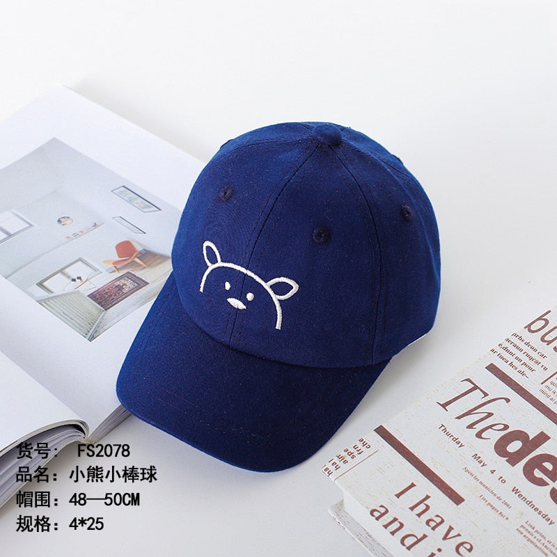 Spring Autumn Cartoon Bear Baby Baseball Cap Baby Boy Girl Adjustable Snapback Caps Hip Hop Baby Hats Newborn Infant Sun Caps