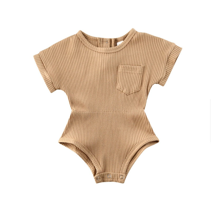 Summer Boys Baby Clothing Jumpsuit Newborn Romper Baby Boys Girls Short Sleeve Clothes infant roupas Baby Ribbed Knitted Rompers