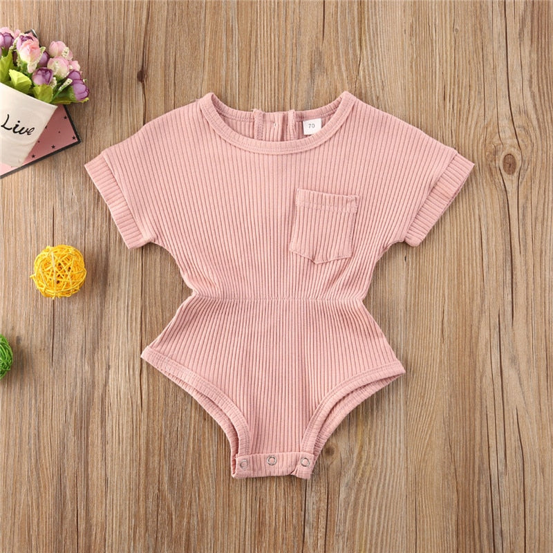 Summer Boys Baby Clothing Jumpsuit Newborn Romper Baby Boys Girls Short Sleeve Clothes infant roupas Baby Ribbed Knitted Rompers