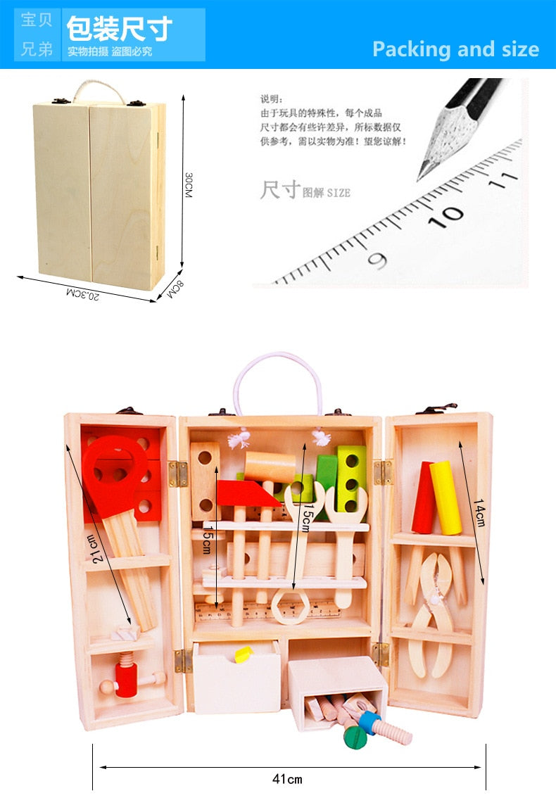 Wooden Tools Box Set