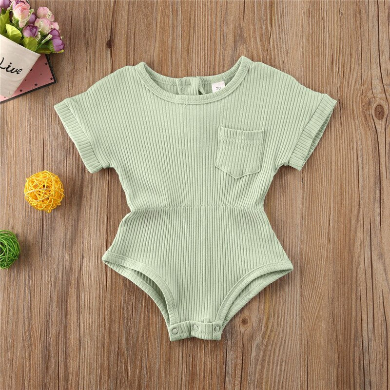 Summer Boys Baby Clothing Jumpsuit Newborn Romper Baby Boys Girls Short Sleeve Clothes infant roupas Baby Ribbed Knitted Rompers