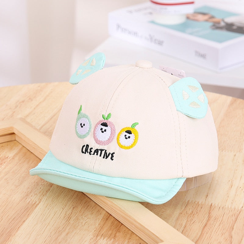 Spring Autumn Cartoon Bear Baby Baseball Cap Baby Boy Girl Adjustable Snapback Caps Hip Hop Baby Hats Newborn Infant Sun Caps