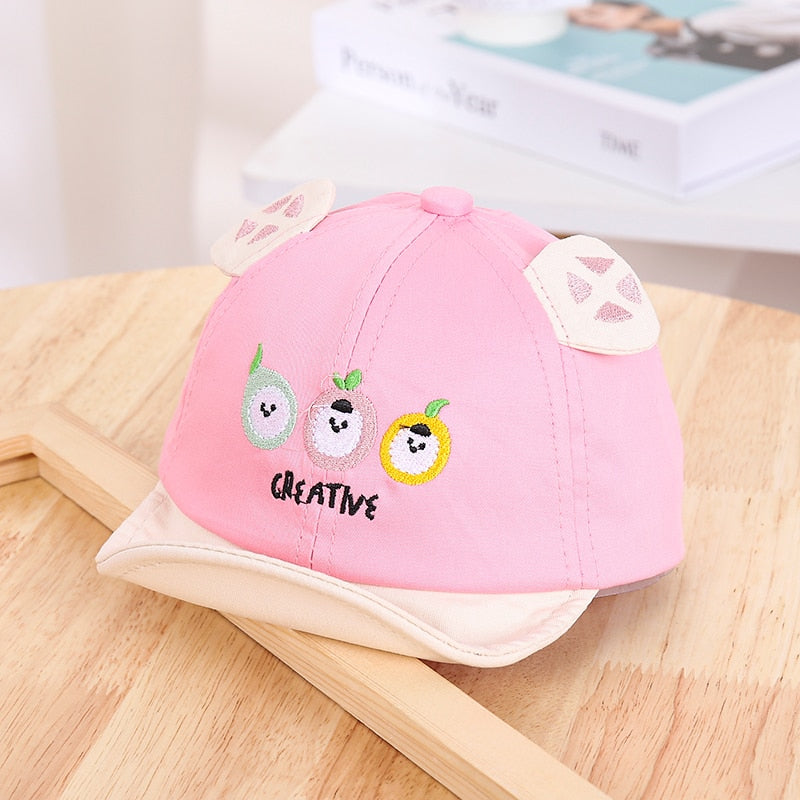 Spring Autumn Cartoon Bear Baby Baseball Cap Baby Boy Girl Adjustable Snapback Caps Hip Hop Baby Hats Newborn Infant Sun Caps