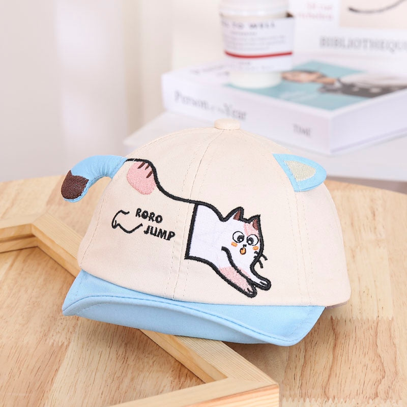 Spring Autumn Cartoon Bear Baby Baseball Cap Baby Boy Girl Adjustable Snapback Caps Hip Hop Baby Hats Newborn Infant Sun Caps