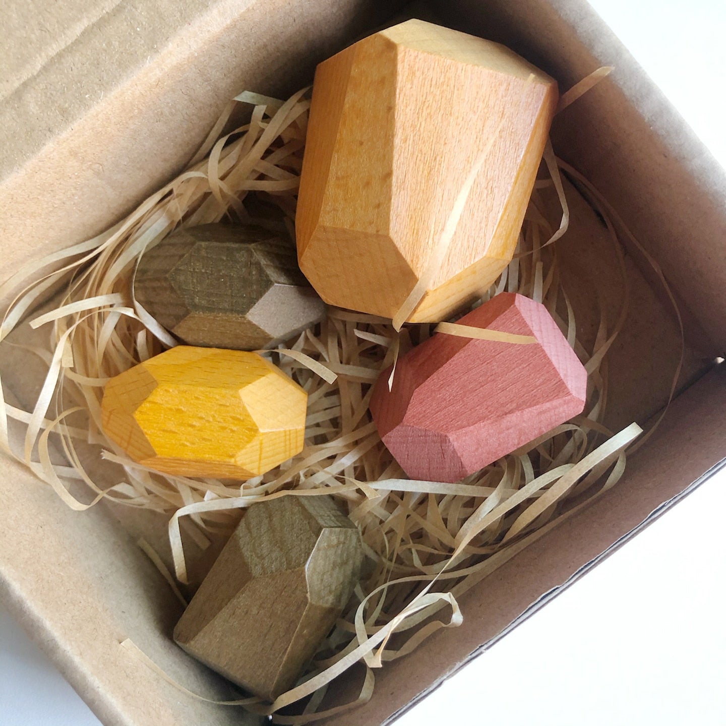 Wooden Colored Stone Building Blocks