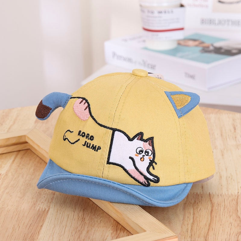 Spring Autumn Cartoon Bear Baby Baseball Cap Baby Boy Girl Adjustable Snapback Caps Hip Hop Baby Hats Newborn Infant Sun Caps