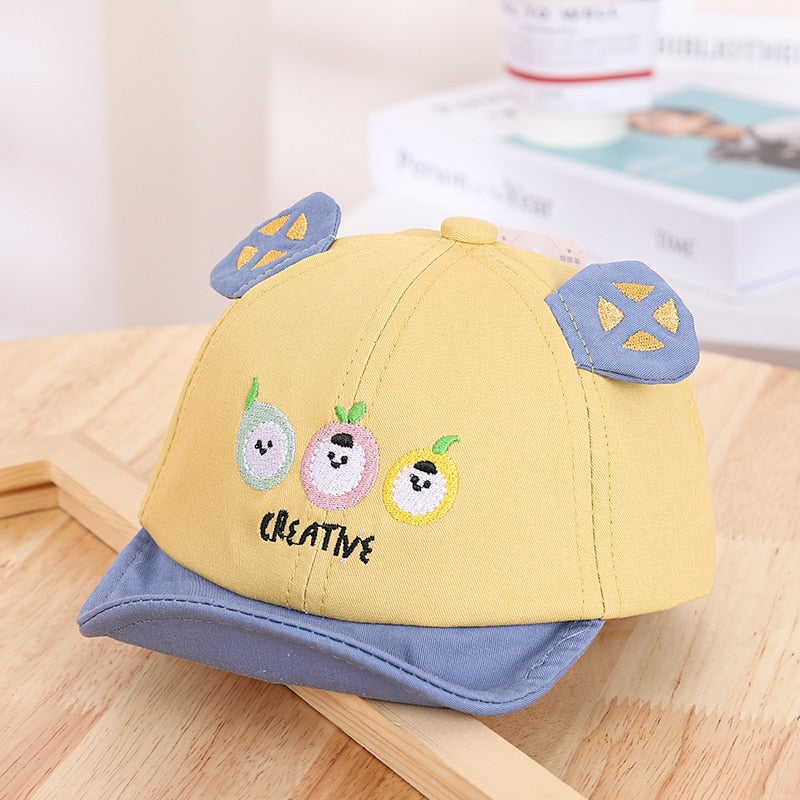 Spring Autumn Cartoon Bear Baby Baseball Cap Baby Boy Girl Adjustable Snapback Caps Hip Hop Baby Hats Newborn Infant Sun Caps